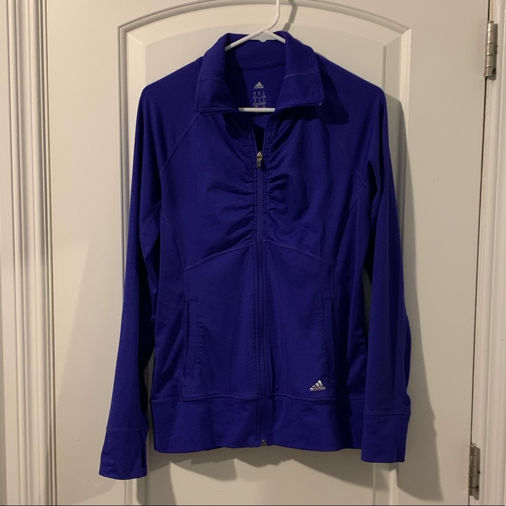 Full Zip Adidas Track Jacket Euc - image 1